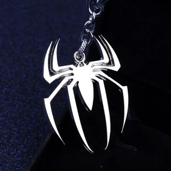 Marvel Avengers Silvertone‎ Metal Spiderman Keychain Charm Comics, Superhero - Picture 2 of 4